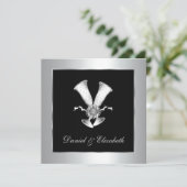 Champagneglazen 25e trouwdag kaart (Staand voorkant)