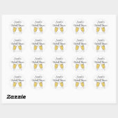 Champagneglazen & Bubbles Modern Cadeau Ronde Sticker (Vel)