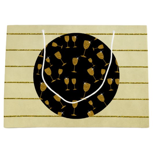 Champagneglazen, cadeautas - groot, glanzend (Voorkant)