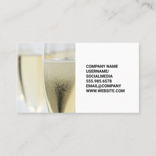 Champagneglazen | Catering Banket Visitekaartje (Achterkant)