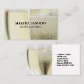 Champagneglazen | Catering Banket Visitekaartje (Voorkant / Achterkant)