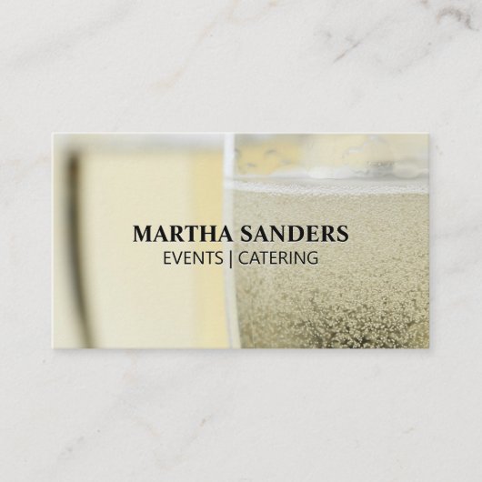 Champagneglazen | Catering Banket Visitekaartje (Voorkant)