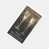 Champagneglazen Custom Wedding Jubileum Party Servet (Hoek)