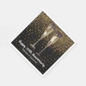 Champagneglazen Custom Wedding Jubileum Party Servet (Hoek)