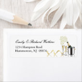 Champagneglazen en emmerlabels etiket (Insitu)