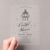 Champagneglazen Gold Stars Vrijgezellenfeest Acryl Uitnodigingen (Insitu (Draagbaar))