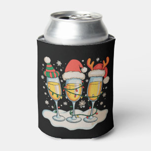 Champagneglazen Kerstman Rendier Kerstmis Blikjeskoeler
