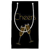 champagneglazen klinken klein cadeauzakje (Voorkant)