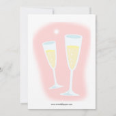Champagneglazen - Meisjesfeest Kaart (Achterkant)