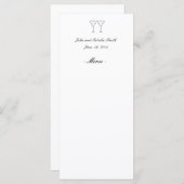 "Champagneglazen" Menu Kaarten (Voorkant / Achterkant)