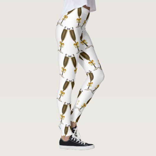 Champagneglazen met gouden bogen leggings (Rechts)