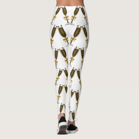 Champagneglazen met gouden bogen leggings (Achterkant)