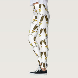 Champagneglazen met gouden bogen leggings