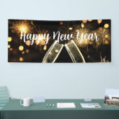 Champagneglazen proosten spandoek (Beurs)