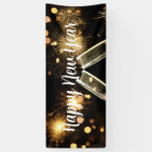 Champagneglazen proosten spandoek (Verticaal)