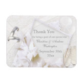 Champagneglazen & ringen Bedankt Trouwgunst Magneet (Horizontaal)