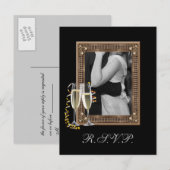   Champagneglazen Trouwen RSVP Uitnodiging Briefkaart (Voorkant / Achterkant)