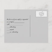   Champagneglazen Trouwen RSVP Uitnodiging Briefkaart (Achterkant)