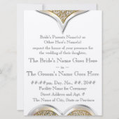 Champagnekant (Metallic bruiloft uitnodiging) Save The Date (Voorkant)