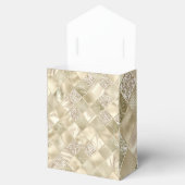 Champagnekleur Diamantpatroon Bedankdoosjes (Geopend)