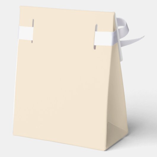 Champagnekleur gepersonaliseerde monogram bruiloft bedankdoosjes (Achterkant)