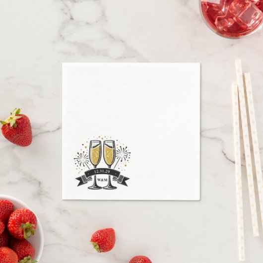 Champagnekleurig lint servet (Insitu)