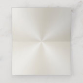 Champagnekleurige gepersonaliseerde trouwkaarten plaatskaartje (Binnenkant ongevouwen)