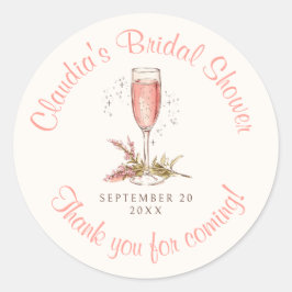 champagneperzik-abrikoos ronde sticker