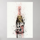 Champagner Graffiti Poster (Voorkant)