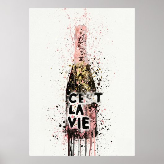 Champagner Graffiti Poster (Voorkant)