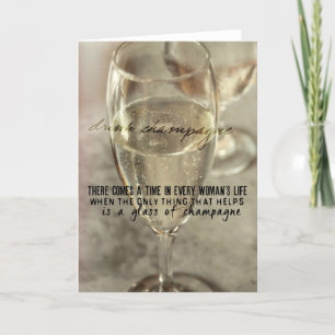 CHAMPAGNETHERAPIE WENSKAART BEDANKKAART
