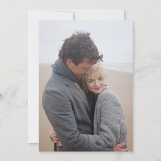 Champagnetoren De twee van ons Foto Save the Date (Achterkant)