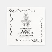 Champagnetoren Niets Fancy Alleen liefde bruiloft Servet (Voorkant)