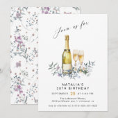 champagnetuin | Schattige Enige Leeftijd Vrouwen V Kaart (Voorkant / Achterkant)