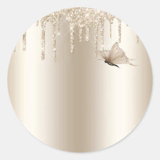 champagnevlinder ronde sticker