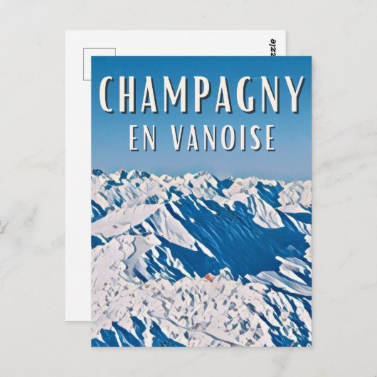 Champagny-en-Vanoise skigebied Briefkaart (Voorkant / Achterkant)