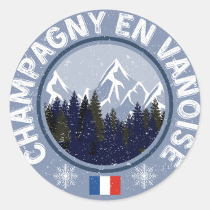 Champagny in Vanoise Ski Station Ronde Sticker