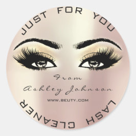 Champaign Beauty Glitter Coral Lash Makeup Cleaner Ronde Sticker