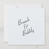 Champaign Brunch & Bubbly Vrijgezellenfeest Kaart (Achterkant)