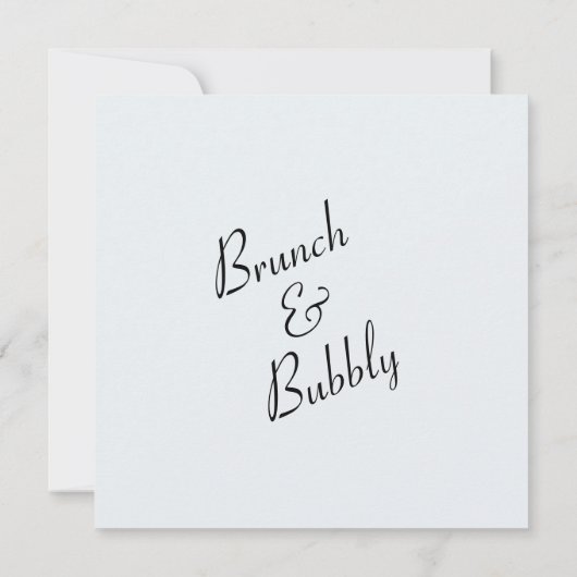 Champaign Brunch & Bubbly Vrijgezellenfeest Kaart (Achterkant)