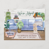 Champaign Cockapoo Cozy New Home Moving       Aankondigingskaart (Voorkant)