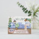 Champaign Cockapoo Cozy New Home Moving       Aankondigingskaart (Staand voorkant)