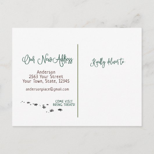 Champaign Cockapoo Cozy New Home        MovingAnno Aankondigingskaart (Achterkant)