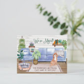 Champaign Cockapoo Cozy New Home        MovingAnno Aankondigingskaart (Staand voorkant)