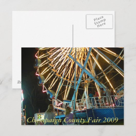 Champaign County Fair 2009 Briefkaart (Voorkant / Achterkant)