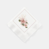 Champaign Floral Cocktail Napkins Servet (Hoek)