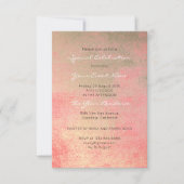 Champaign Gold Coral Sepia Wit Metallic Minimaal Kaart (Voorkant)