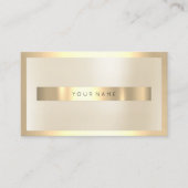Champaign Gold Glass Lijst Minimale Ivory Visitekaartje (Voorkant)