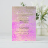 Champaign Gold helder Roos roze minimumaantal meta Kaart (Staand voorkant)