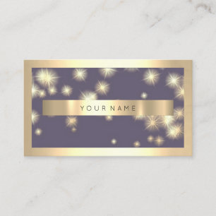 Champaign Gold Lijst Blue Smoky Gold Stars  Visitekaartje